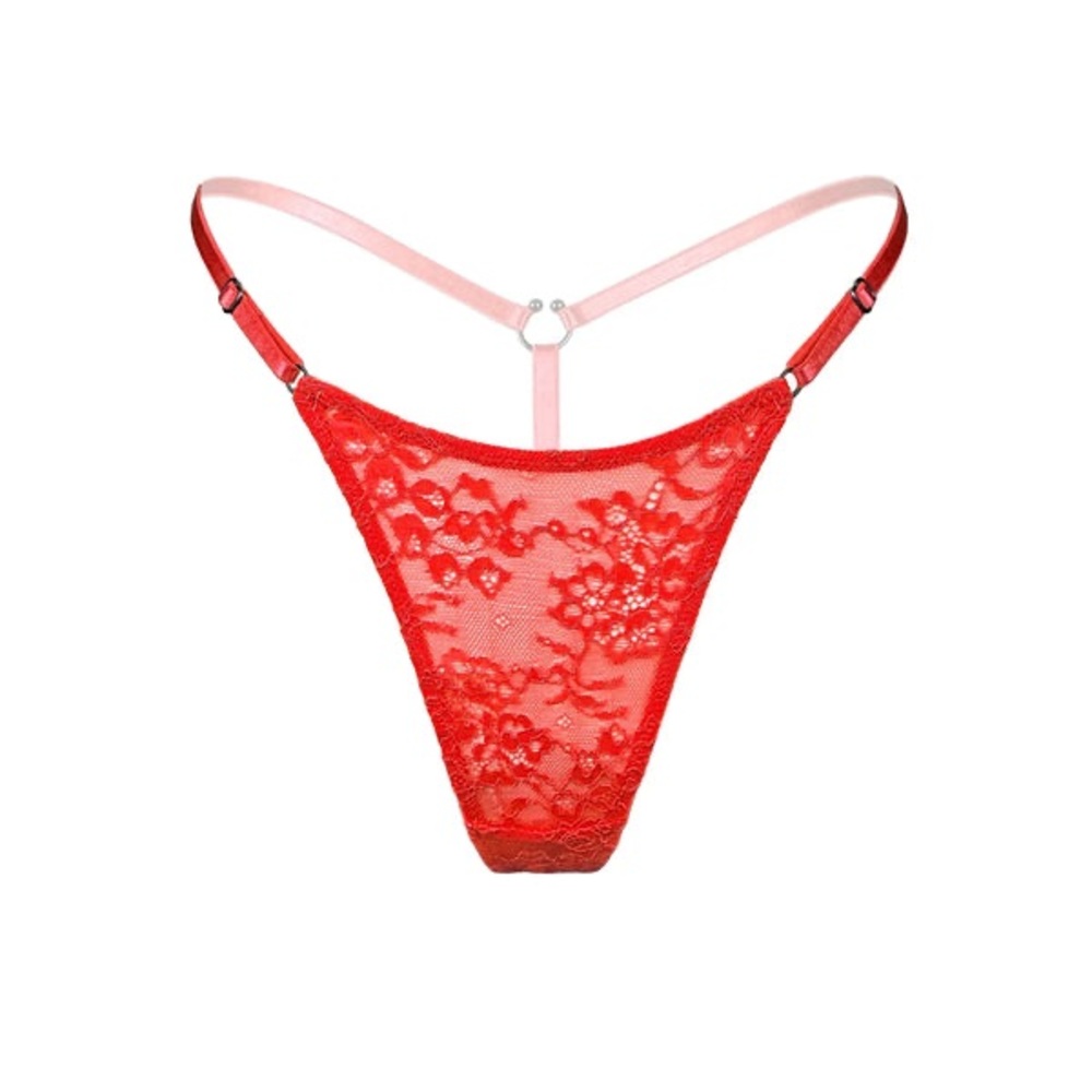 Monique Morin Amphitrite Red Bralette and Thong Set - Picture 3 of 6